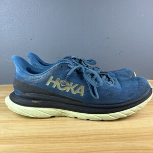 Hoka One one Mach 4 Blue Coral Black Running Shoes Men size 12.5 D